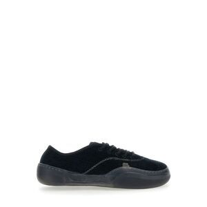 Erl Men 'Low Skate Mule' Black Low-Top Sneaker With Side Logo In Cotton Man
